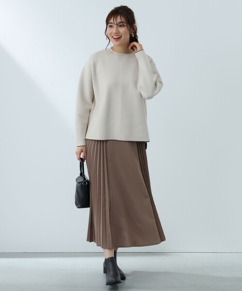 BEAMS HEART(ビームスハート)の「配色リバーシブル ニットプルオーバー(ウォッシャブル)(ニット/セーター・レディース・ブラック/グレー/アイボリー・FREE)」の21枚目の写真