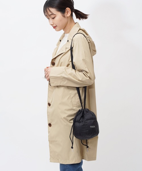 TAION（タイオン）の「【 TAION / タイオン 】 ドロストダウンバッグ 巾着 ダウン バッグ S DON TAION DST01 S（ショルダーバッグ・レディース・ブラック/ベージュ/オフホワイト/サックスブルー/ブルー/グリーン/ラベンダー/キャメル/グレー・FREE）」の3枚目の写真