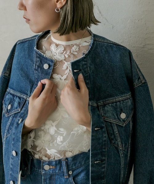 mystic（ミスティック）の「ai no de setouchiジャケット（デニムジャケット・レディース・インディゴブルー/ブラック・FREE）」の21枚目の写真