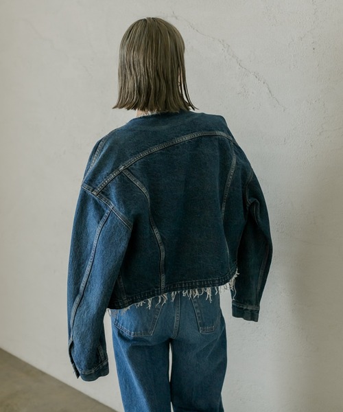 mystic（ミスティック）の「ai no de setouchiジャケット（デニムジャケット・レディース・インディゴブルー/ブラック・FREE）」の22枚目の写真