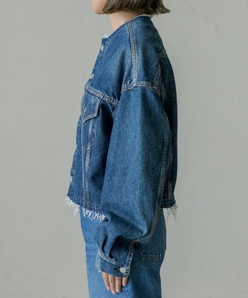 mystic（ミスティック）の「ai no de setouchiジャケット（デニムジャケット・レディース・インディゴブルー/ブラック・FREE）」の6枚目の写真
