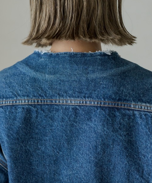 mystic（ミスティック）の「ai no de setouchiジャケット（デニムジャケット・レディース・インディゴブルー/ブラック・FREE）」の8枚目の写真