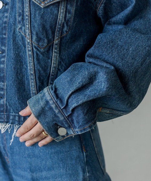 mystic（ミスティック）の「ai no de setouchiジャケット（デニムジャケット・レディース・インディゴブルー/ブラック・FREE）」の11枚目の写真