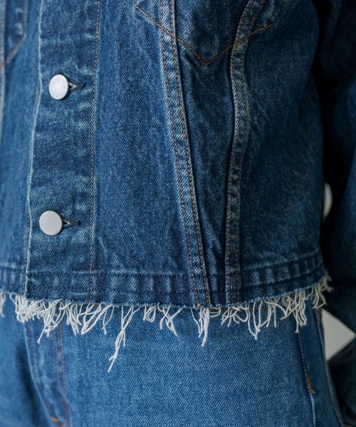 mystic（ミスティック）の「ai no de setouchiジャケット（デニムジャケット・レディース・インディゴブルー/ブラック・FREE）」の12枚目の写真