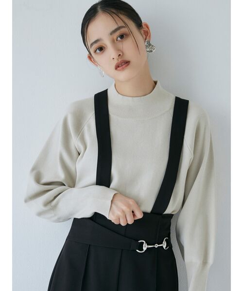 MURUA(ムルーア)の「モダンボトルネックニット(ニット/セーター・レディース・ブラック/パープル/アイボリー/モカ・FREE)」の2枚目の写真