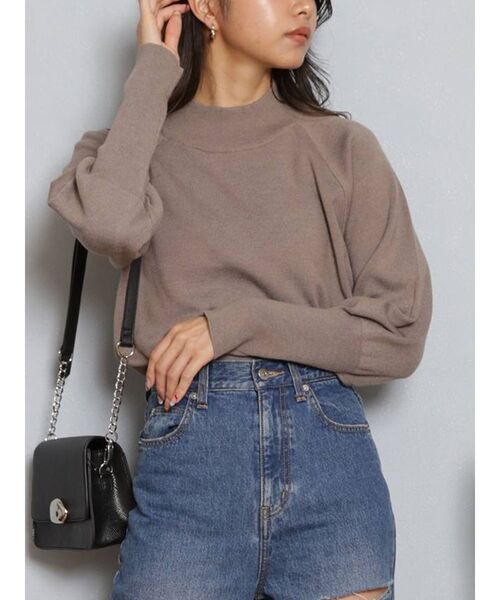 MURUA(ムルーア)の「モダンボトルネックニット(ニット/セーター・レディース・ブラック/パープル/アイボリー/モカ・FREE)」の3枚目の写真