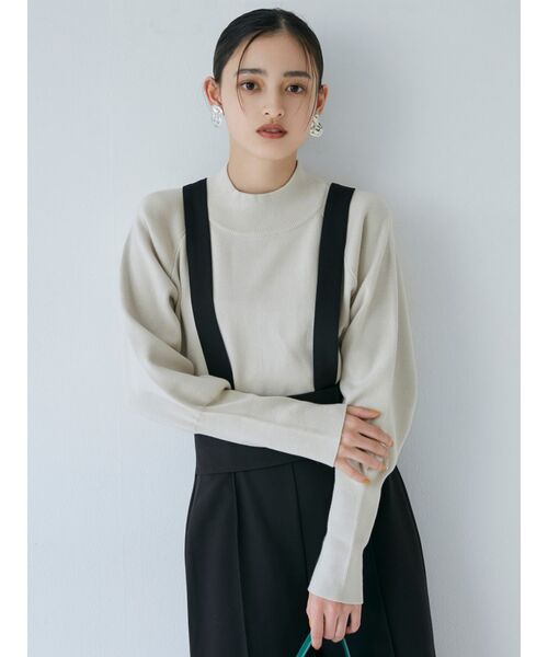 MURUA(ムルーア)の「モダンボトルネックニット(ニット/セーター・レディース・ブラック/パープル/アイボリー/モカ・FREE)」の22枚目の写真