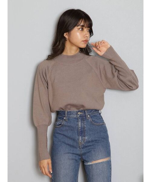 MURUA(ムルーア)の「モダンボトルネックニット(ニット/セーター・レディース・ブラック/パープル/アイボリー/モカ・FREE)」の16枚目の写真