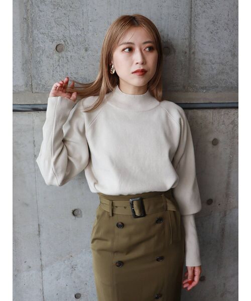 MURUA(ムルーア)の「モダンボトルネックニット(ニット/セーター・レディース・ブラック/パープル/アイボリー/モカ・FREE)」の6枚目の写真