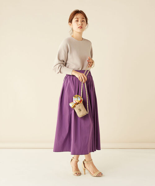 NOLLEY’S（ノーリーズ）の「カーブ袖プルオーバーニット（ニット/セーター・レディース・ベージュ/ピンク/ブルー/ラベンダー・1/2）」の11枚目の写真