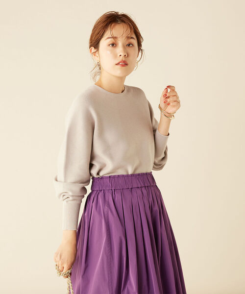 NOLLEY’S（ノーリーズ）の「カーブ袖プルオーバーニット（ニット/セーター・レディース・ベージュ/ピンク/ブルー/ラベンダー・1/2）」の14枚目の写真