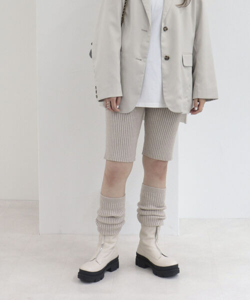 onulsoha（オヌルソハ）の「リブニットスパッツ（その他パンツ・レディース・グレー/ブラック/ベージュ・38）」の3枚目の写真