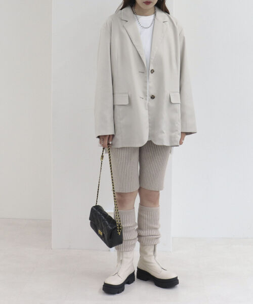 onulsoha（オヌルソハ）の「リブニットスパッツ（その他パンツ・レディース・グレー/ブラック/ベージュ・38）」の4枚目の写真