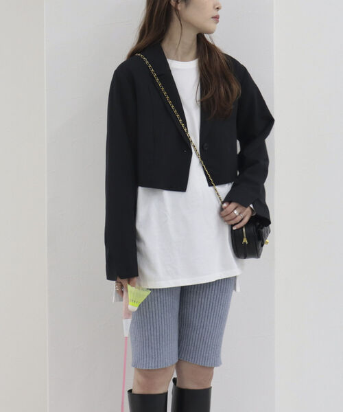 onulsoha（オヌルソハ）の「リブニットスパッツ（その他パンツ・レディース・グレー/ブラック/ベージュ・38）」の5枚目の写真