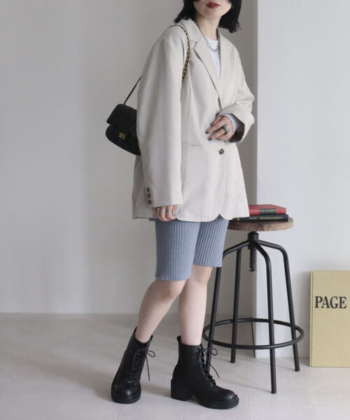 onulsoha（オヌルソハ）の「リブニットスパッツ（その他パンツ・レディース・グレー/ブラック/ベージュ・38）」の18枚目の写真