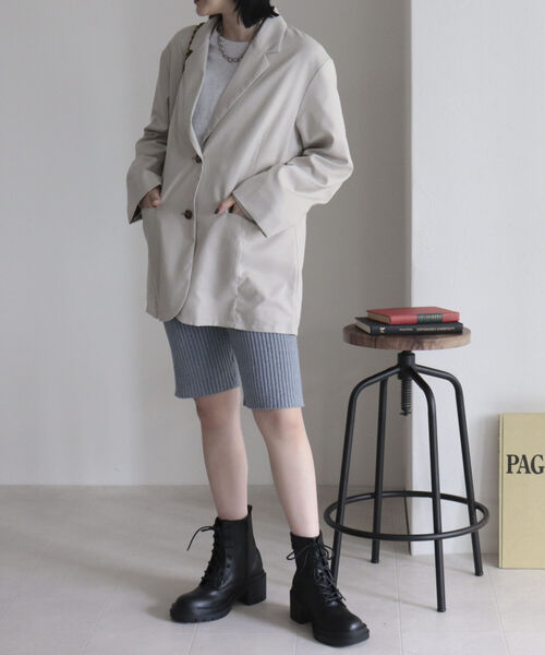 onulsoha（オヌルソハ）の「リブニットスパッツ（その他パンツ・レディース・グレー/ブラック/ベージュ・38）」の10枚目の写真