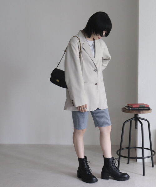 onulsoha（オヌルソハ）の「リブニットスパッツ（その他パンツ・レディース・グレー/ブラック/ベージュ・38）」の6枚目の写真