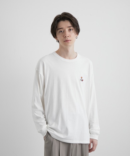 JUNRED(ジュンレッド)の「エシカルストーリーロングスリーブTシャツ(Tシャツ/カットソー・メンズ・ホワイト/ピンク/キナリ/ブルー系その他4・LL/M/L)」の11枚目の写真