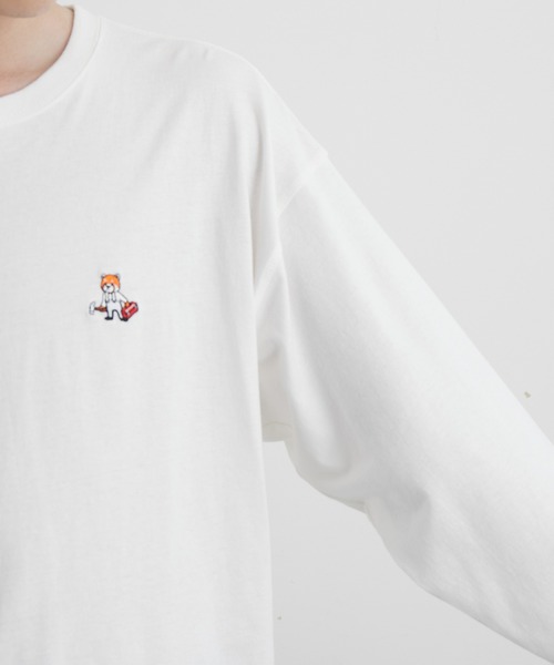 JUNRED(ジュンレッド)の「エシカルストーリーロングスリーブTシャツ(Tシャツ/カットソー・メンズ・ホワイト/ピンク/キナリ/ブルー系その他4・LL/M/L)」の7枚目の写真