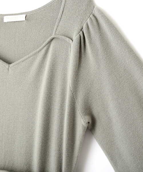 PROPORTION BODY DRESSING（プロポーションボディドレッシング）の「デコルテハートマーメイドニットワンピース / 1212240003（ワンピース・レディース・カーキ/ボルドー/ネイビー・MEDIUM/SMALL）」の11枚目の写真