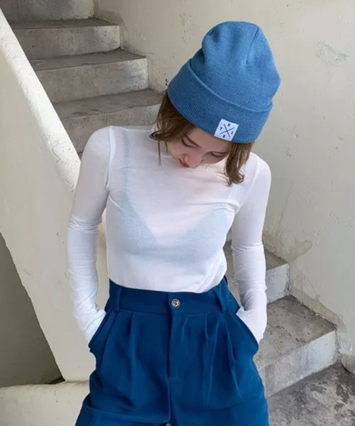 Auntie Rosa(アンティローザ)の「カラーレイヤードトップス(Tシャツ/カットソー・レディース・ホワイト/ブラック/パープル/ブルー/グリーン・FREE)」の6枚目の写真
