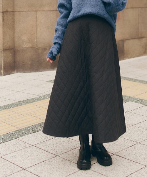 titivate（ティティベイト）の「ｷﾙﾃｨﾝｸﾞﾌﾚｱｽｶｰﾄ（スカート・レディース・アイボリー/グレイッシュベージュ/ブラック・M/L/S）」の18枚目の写真