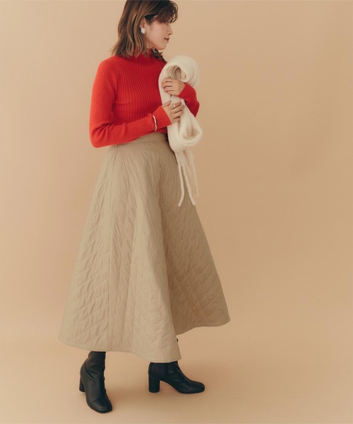 titivate（ティティベイト）の「ｷﾙﾃｨﾝｸﾞﾌﾚｱｽｶｰﾄ（スカート・レディース・アイボリー/グレイッシュベージュ/ブラック・M/L/S）」の21枚目の写真