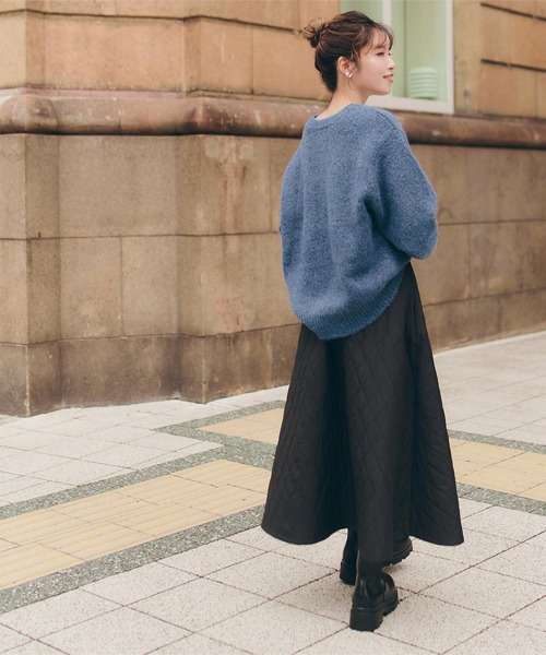 titivate（ティティベイト）の「ｷﾙﾃｨﾝｸﾞﾌﾚｱｽｶｰﾄ（スカート・レディース・アイボリー/グレイッシュベージュ/ブラック・M/L/S）」の13枚目の写真