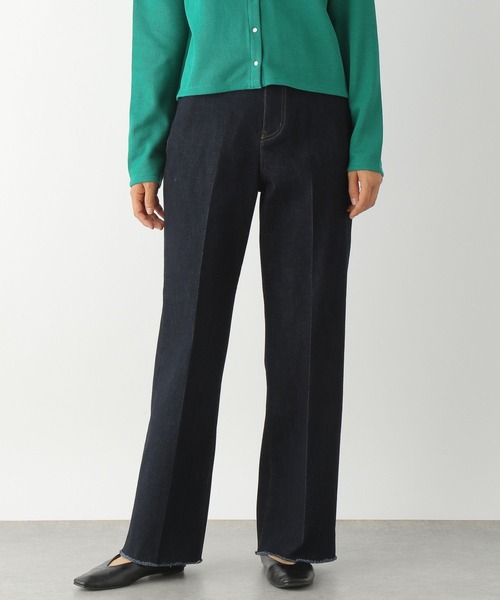 LEPSIM（レプシィム）の「ストレッチデニムストレートパンツ　295093（デニムパンツ・レディース・ネイビー/ブルー/ブラック・LARGE/SMALL/MEDIUM）」の3枚目の写真