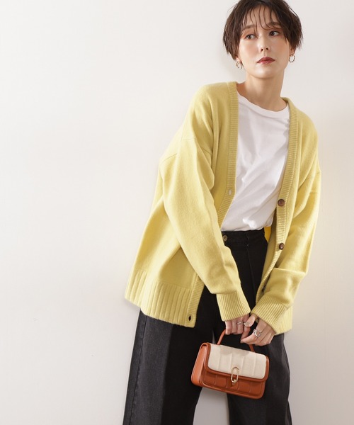 N.（N. Natural Beauty Basic）（エヌエヌナチュラルビューティーベーシック）の「◆デンスホワイトニットカーディガン（カーディガン/ボレロ・レディース・オフホワイト/イエロー/ブルー・MEDIUM）」の3枚目の写真