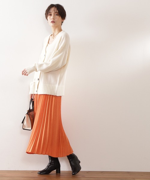 N.（N. Natural Beauty Basic）（エヌエヌナチュラルビューティーベーシック）の「◆デンスホワイトニットカーディガン（カーディガン/ボレロ・レディース・オフホワイト/イエロー/ブルー・MEDIUM）」の5枚目の写真