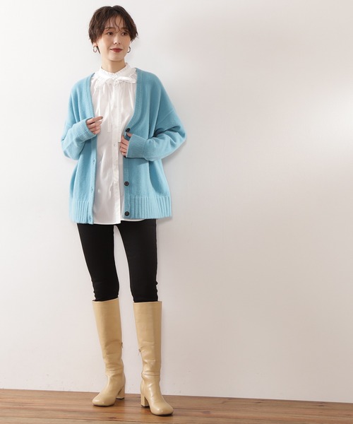 N.（N. Natural Beauty Basic）（エヌエヌナチュラルビューティーベーシック）の「◆デンスホワイトニットカーディガン（カーディガン/ボレロ・レディース・オフホワイト/イエロー/ブルー・MEDIUM）」の11枚目の写真