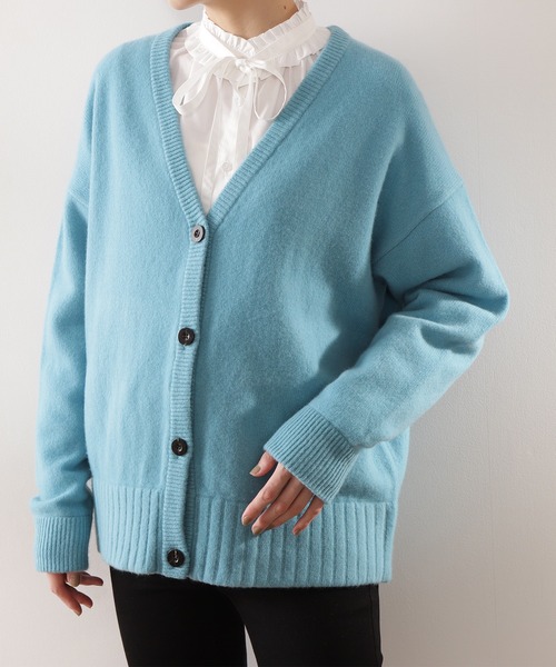 N.（N. Natural Beauty Basic）（エヌエヌナチュラルビューティーベーシック）の「◆デンスホワイトニットカーディガン（カーディガン/ボレロ・レディース・オフホワイト/イエロー/ブルー・MEDIUM）」の6枚目の写真