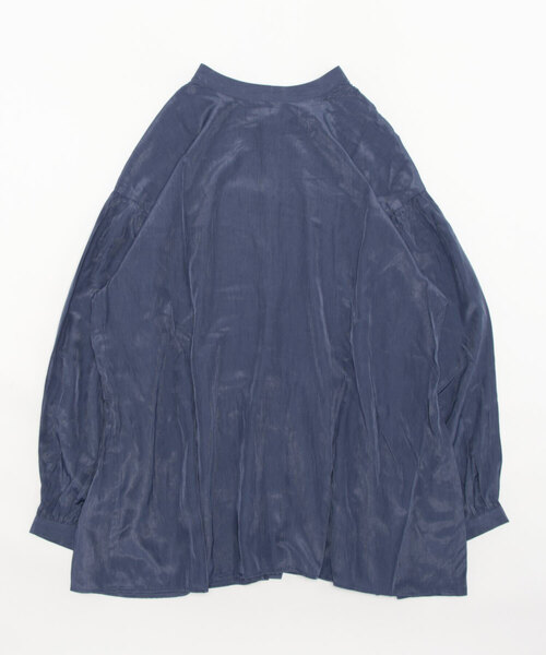 Samansa Mos2 blue（サマンサモスモスブルー）の「前後2way裾ギャザーチュニックブラウス（シャツ/ブラウス・レディース・ブルー/キャメル/チャコール・ﾌﾘ-）」の21枚目の写真