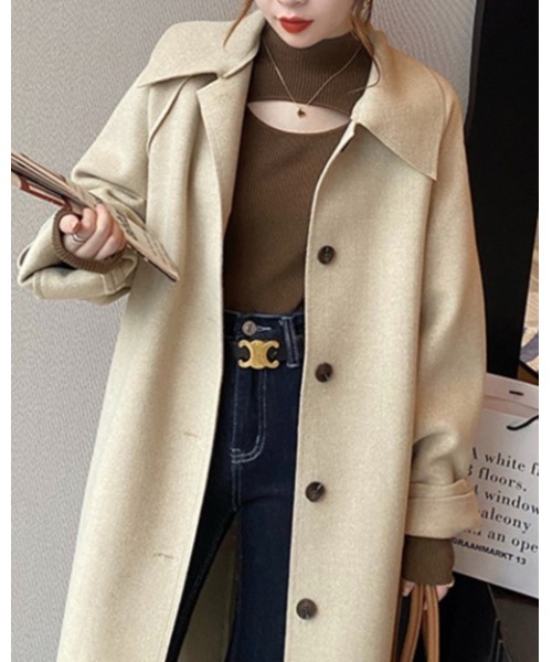 Ritzy(リッツィー)の「フロントオープンデザインカットソー(Tシャツ/カットソー・レディース・ブラック/ベージュ/カーキ/モカ/ホワイト・FREE)」の12枚目の写真
