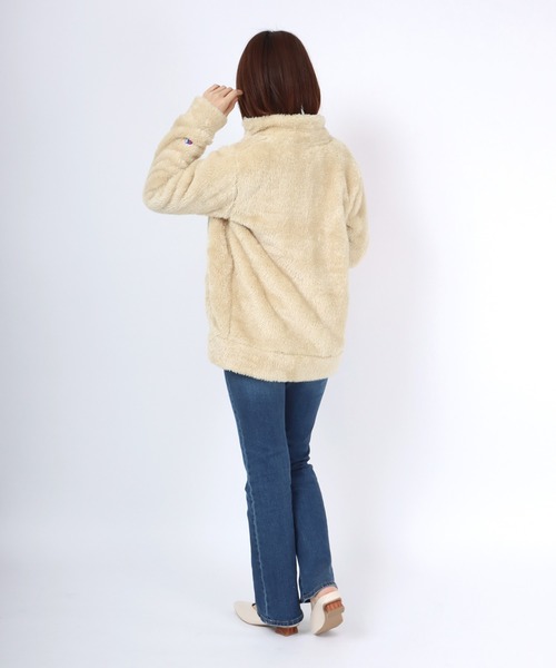 Champion(チャンピオン)の「Champion(チャンピオン) シャギーボアフリース ジップアップブルゾン レディース/スタンドネックジャケット(ブルゾン・レディース・モカ/ベージュ/ホワイト/ブラウン/ブラック・M/L)」の21枚目の写真