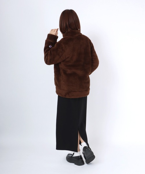 Champion(チャンピオン)の「Champion(チャンピオン) シャギーボアフリース ジップアップブルゾン レディース/スタンドネックジャケット(ブルゾン・レディース・モカ/ベージュ/ホワイト/ブラウン/ブラック・M/L)」の17枚目の写真