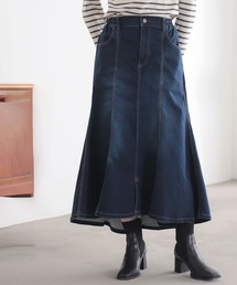 n'OrLABEL | 【機能素材】『パウダー裏起毛デニムマーメイドスカート』(デニムスカート)