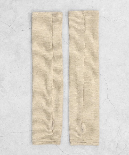 minia（ミニア）の「リブアームウォーマー（アームカバー・レディース・ダークグレー/ベージュ/ブラック・FREE）」の9枚目の写真