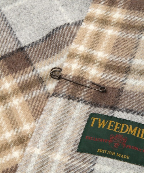 A part by(アパートバイ)の「【TWEEDMILL/ツイードミル】チェックストール(マフラー・レディース・ベージュ/レッド・FREE)」の6枚目の写真