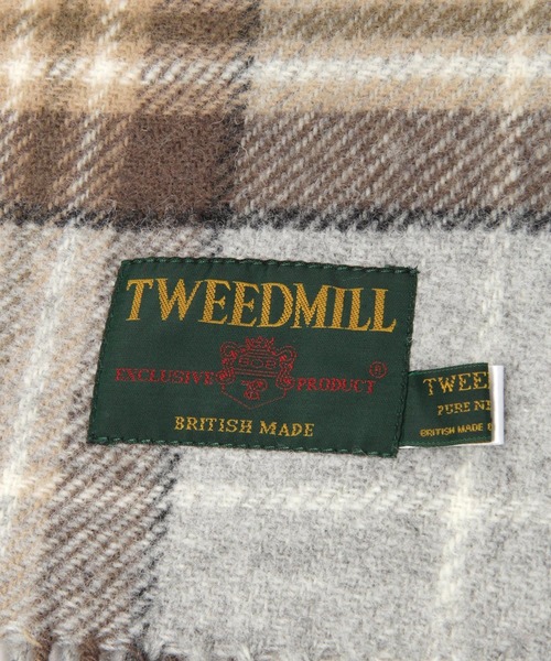 A part by(アパートバイ)の「【TWEEDMILL/ツイードミル】チェックストール(マフラー・レディース・ベージュ/レッド・FREE)」の7枚目の写真