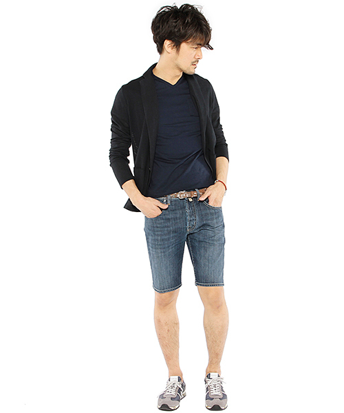 BRILLA per il gusto（ブリッラペルイルグースト）の「VERTO / コットン VネックTシャツ（Tシャツ/カットソー・メンズ・ホワイト/グレー/ブラック/ネイビー・MEDIUM/X-SMALL/SMALL/LARGE）」の7枚目の写真