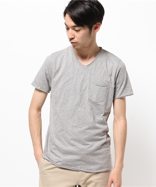 BRILLA per il gusto（ブリッラペルイルグースト）の「VERTO / コットン VネックTシャツ（Tシャツ/カットソー・メンズ・ホワイト/グレー/ブラック/ネイビー・MEDIUM/X-SMALL/SMALL/LARGE）」の9枚目の写真