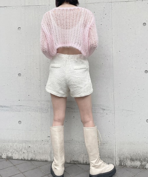 lilLilly（リルリリー）の「ツイードショートパンツ（その他パンツ・レディース・ホワイト/ブラック・FREE）」の5枚目の写真