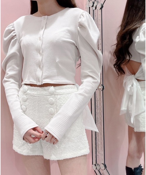 lilLilly（リルリリー）の「ツイードショートパンツ（その他パンツ・レディース・ホワイト/ブラック・FREE）」の3枚目の写真