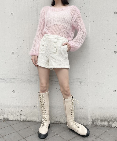 lilLilly（リルリリー）の「ツイードショートパンツ（その他パンツ・レディース・ホワイト/ブラック・FREE）」の10枚目の写真