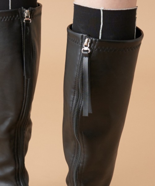 Solace（ソレイス）の「ヘビィソールロングブーツ/軽量（ブーツ・レディース・ブラック/ブラウン・38/39/40）」の6枚目の写真