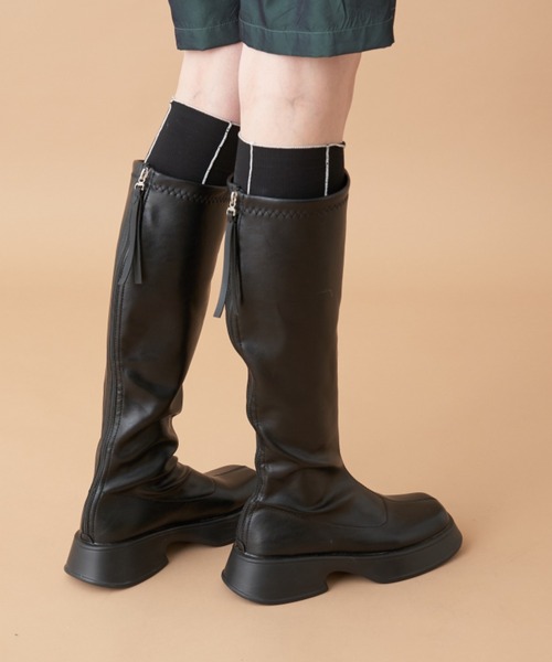 Solace（ソレイス）の「ヘビィソールロングブーツ/軽量（ブーツ・レディース・ブラック/ブラウン・38/39/40）」の10枚目の写真