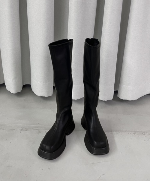 Solace（ソレイス）の「ヘビィソールロングブーツ/軽量（ブーツ・レディース・ブラック/ブラウン・38/39/40）」の13枚目の写真