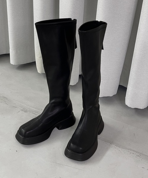 Solace（ソレイス）の「ヘビィソールロングブーツ/軽量（ブーツ・レディース・ブラック/ブラウン・38/39/40）」の14枚目の写真